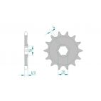 Kit chaine DID  ALU HONDA CR 125 R   F 1985 à 1985