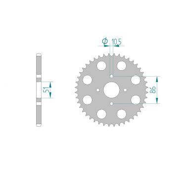 Kit chaine DID  ACIER HONDA TL 200 R    0 à    0