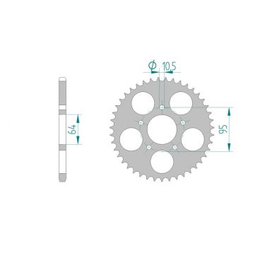 Kit chaine DID  ALU HONDA XL 200 R   C ME04 1982 à 1982