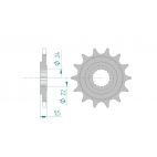 Kit chaine DID  ALU HONDA CR 250 R   T,V,W,X,Y,1 1996 à 2001