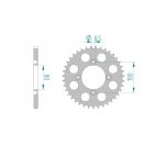 Kit chaine DID  ALU HONDA TL 250 R 1985 à 1985