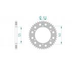 Kit chaine DID  ALU HONDA XR 250 R   L,M,N,P,R,S 1990 à 1995