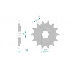 Kit chaine DID  ALU HONDA CR 500 R   E 1984 à 1984