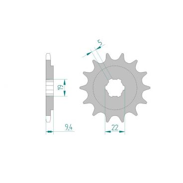 Kit chaine DID  ALU HONDA CR 500 R   F 1985 à 1985