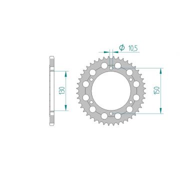 Kit chaine DID  ALU HONDA XR 600 R   J,K,L PE04 1988 à 1990