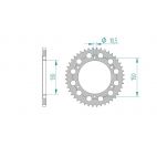 Kit chaine DID  ALU HONDA XR 600 R   J,K,L PE04 1988 à 1990