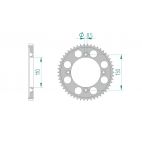 Kit chaine DID  ALU HONDA CR 80 R  428   T,V,W,X,Y,1,2 ANTIBOUE 1996 à 2002