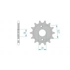 Kit chaine DID  ALU HONDA CRF 150 R  428   7,8,9,A,B,C SW ANTIBOUE 2007 à 2012