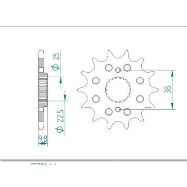 Pignon AFAM pour moto au pas de 520