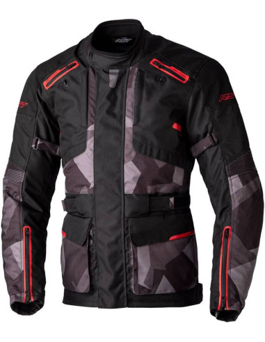 Veste RST Endurance CE textile - noir/camo/rouge taille S