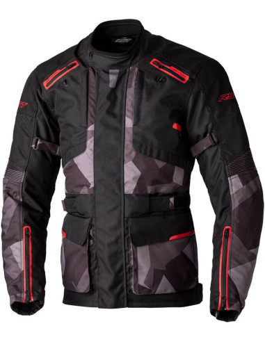 Veste RST Endurance CE textile - noir/camo/rouge taille M