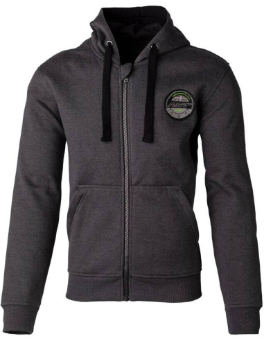 Hoodie RST x Kevlar® Zip Through Factory Reinforced CE textile - gris/vert taille S