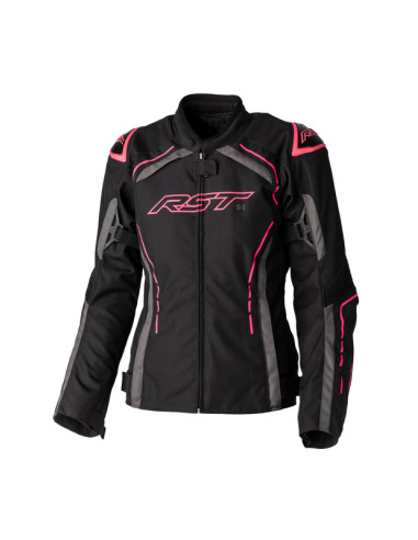 Veste femme RST S1 CE textile - noir/rose fluo taille XXL