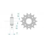 Kit chaine DID  ACIER HONDA CBR 1000 S SP  525   E ENDURANCE STEEL 2014 à 2014