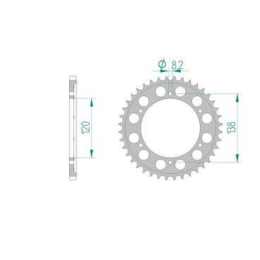 AFAM COURONNE ALU au pas de 520