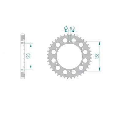 AFAM COURONNE ALU au pas de 525