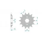 Kit chaine DID  ACIER HONDA TRX 250 X 1987 à 1992