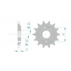 Kit chaine DID  ACIER HONDA TRX 400 X 2009 à 2013