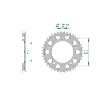 AFAM COURONNE ALU au pas de 525