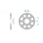 Kit chaine DID  ALU HONDA MBX 125 1984 à 1986