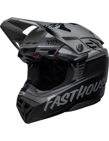 Casque BELL Moto-10 Spherical Fasthouse BMF - Mat/Brillant Gris/Noir