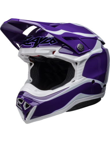 Casque BELL Moto-10 Spherical Slayco - Violet/Blanc