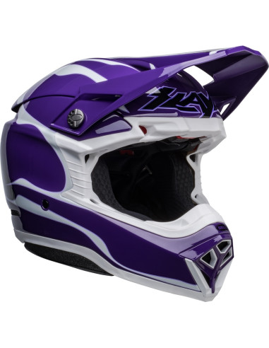 Casque BELL Moto-10 Spherical Slayco - Violet/Blanc