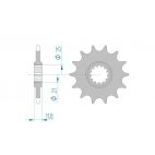 Kit chaine DID  ALU HUSABERG 550 FE e 2004 à 2008