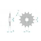 Kit chaine DID  ACIER HUSQVARNA SMS-SME 125 2000 à 2012