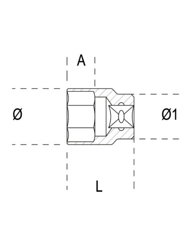 Douille 6 pans BETA 65mm