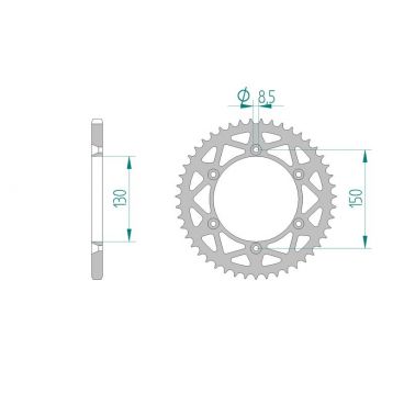 AFAM COURONNE ALU au pas de 520