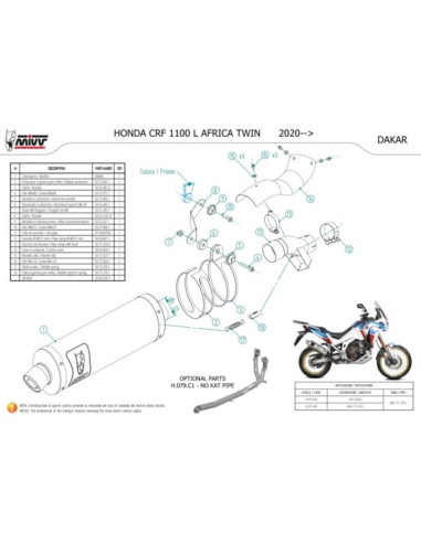 Silencieux MIVV Dakar