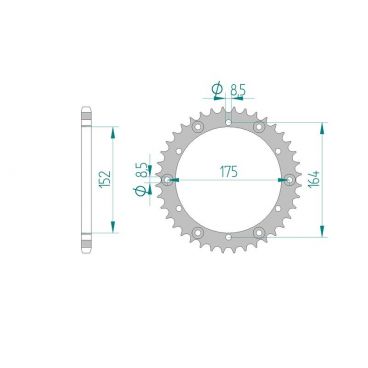 AFAM COURONNE ALU au pas de 520