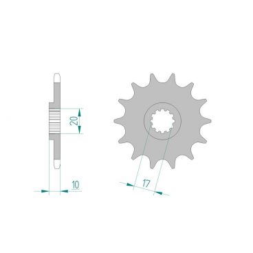Kit chaine DID  ALU HUSQVARNA CR 125 1998 à 1999