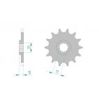 Kit chaine DID  ALU HUSQVARNA CR 125 1998 à 1999