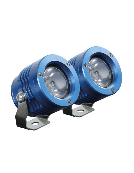 2 phares auxiliaires LED 12V Bleu O-Lux 