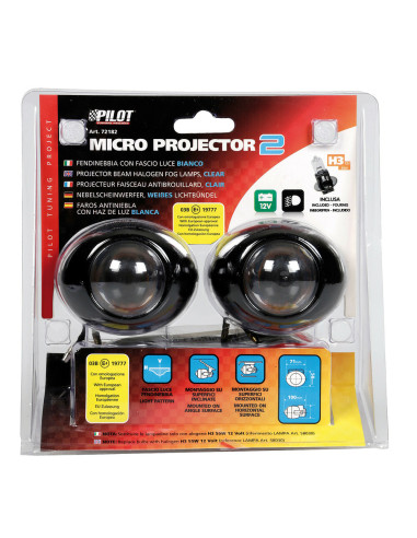 2 phares antibrouillard Micro-Projector 2 Blanc  2 phares antibrouillard Micro-Projector 2 Blanc