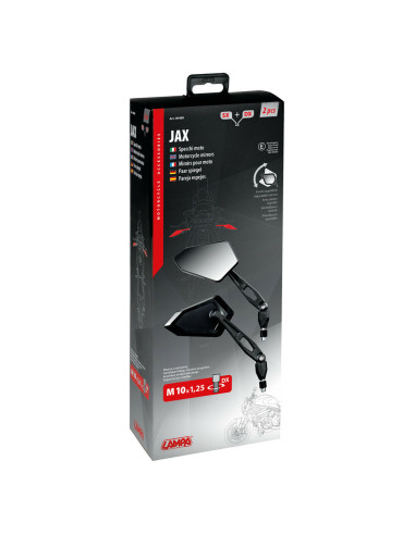 2 rétroviseurs moto ou scooter ajustables Jax 