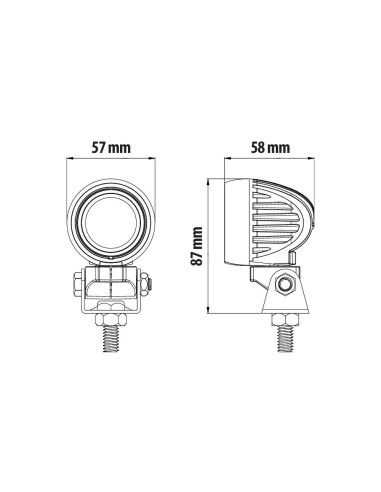 Phare auxliaire Cyclops-Round LED 9/32V 