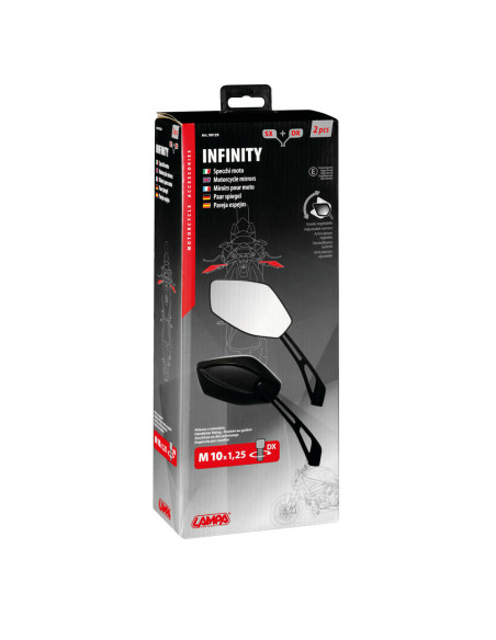 2 rétroviseurs moto ou scooter ajustables Infinity 