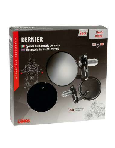 2 rétroviseurs moto ou scooter embouts de guidon ajustables Dernier 