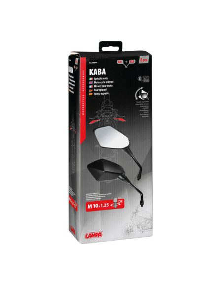 2 rétroviseurs moto ou scooter ajustables Kaba  2 rétroviseurs moto ou scooter ajustables Kaba