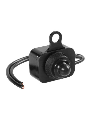 Interrupteur étanche bouton 12V Noir 