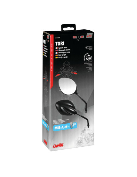 2 rétroviseurs moto ou scooter ajustables Tori 