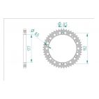 Kit chaine DID  ALU HUSQVARNA CR 125/WR 1983 à 1984