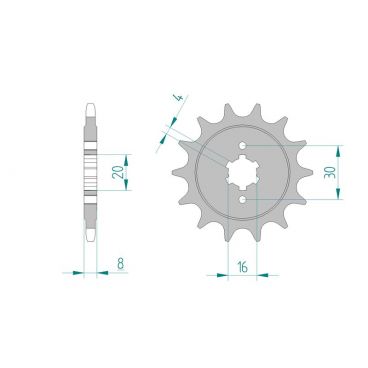 Kit chaine DID  ALU HUSQVARNA WR 125 1990 à 1994