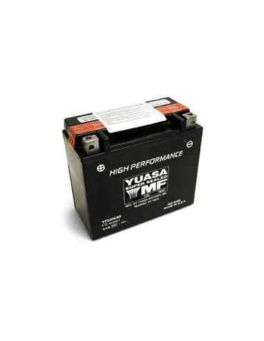 Batterie YUASA YTX20H-BS livrée avec les flacons d'acide