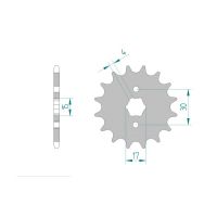 Pignon AFAM pour moto au pas de 420