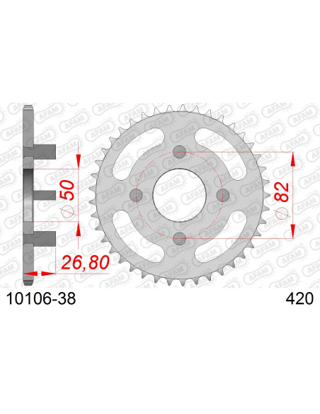 Kit chaîne acier HONDA CF 50 CHALY 1979-1994   