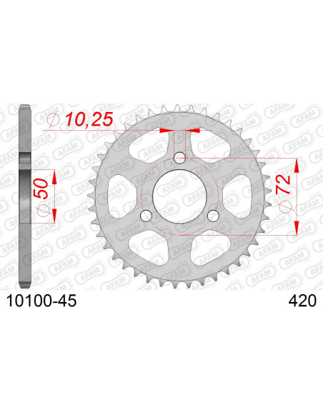 Kit chaîne acier HONDA NSR 50 1989-1995   